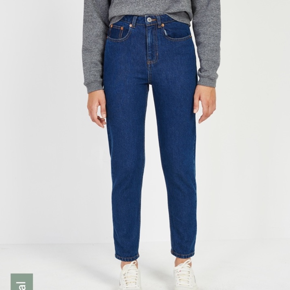 Frank and Oak Indigo High-Waisted Jeans